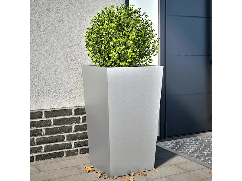 Jardinières 2 pcs 45x45x75 cm acier galvanisé