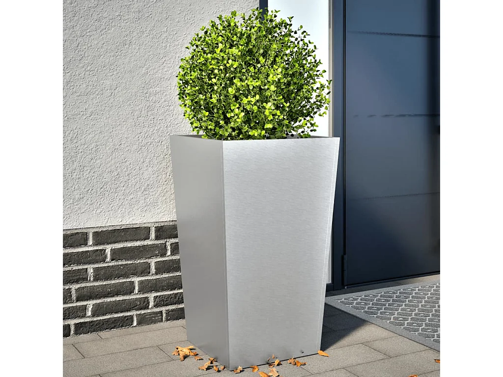 Jardinières 2 pcs 45x45x75 cm acier galvanisé