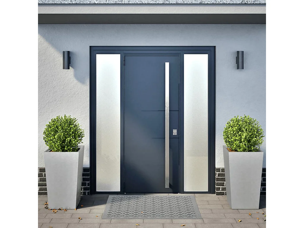 Jardinières 2 pcs 45x45x75 cm acier galvanisé