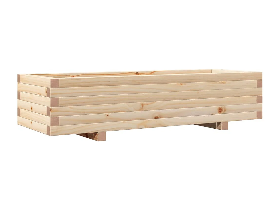 Pflanzkübel 110x40x26,5 cm Massivholz Kiefer