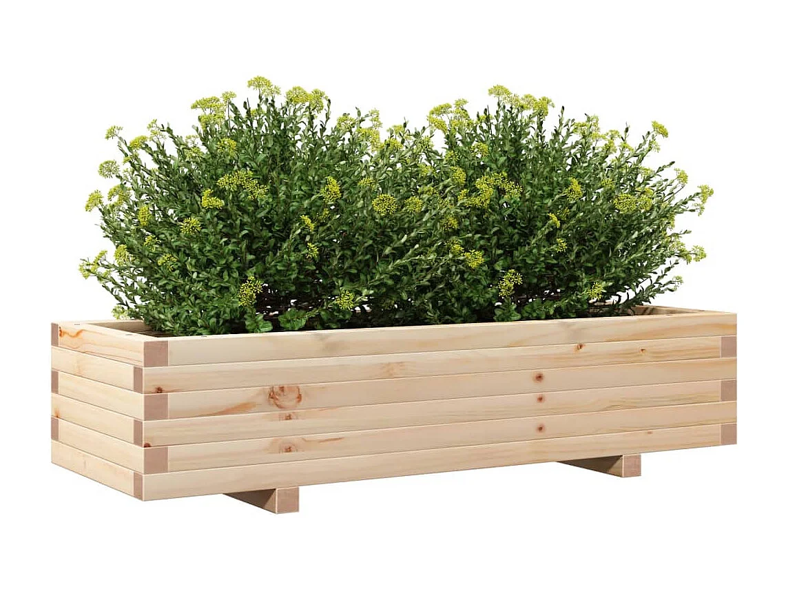 Pflanzkübel 110x40x26,5 cm Massivholz Kiefer