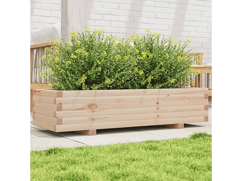 Pflanzkübel 110x40x26,5 cm Massivholz Kiefer