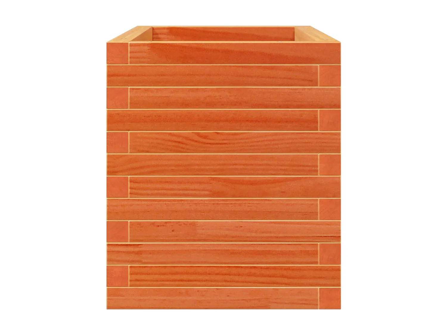 Jardinière cire marron 70x40x45,5 cm bois de pin massif