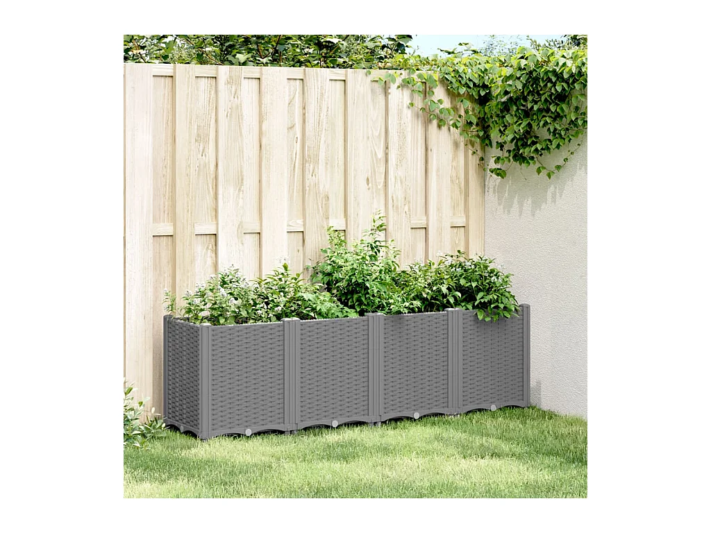 Plantenbak 160x40x53 cm polypropeen lichtgrijs