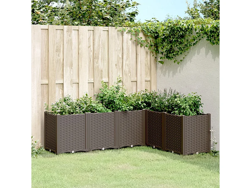 Jardinière marron 160x120x53 cm polypropylène