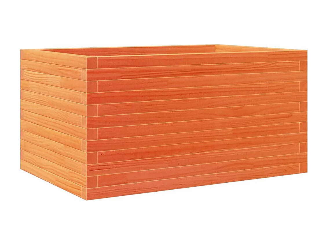 Pflanzkübel Wachsbraun 90x60x45,5 cm Massivholz Kiefer