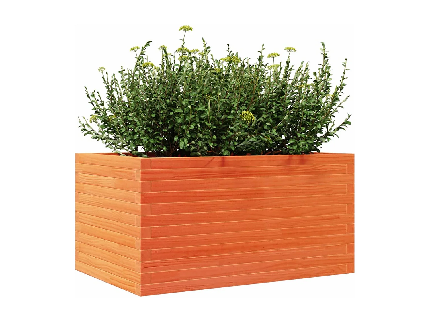 Jardinière cire marron 90x60x45,5 cm bois de pin massif