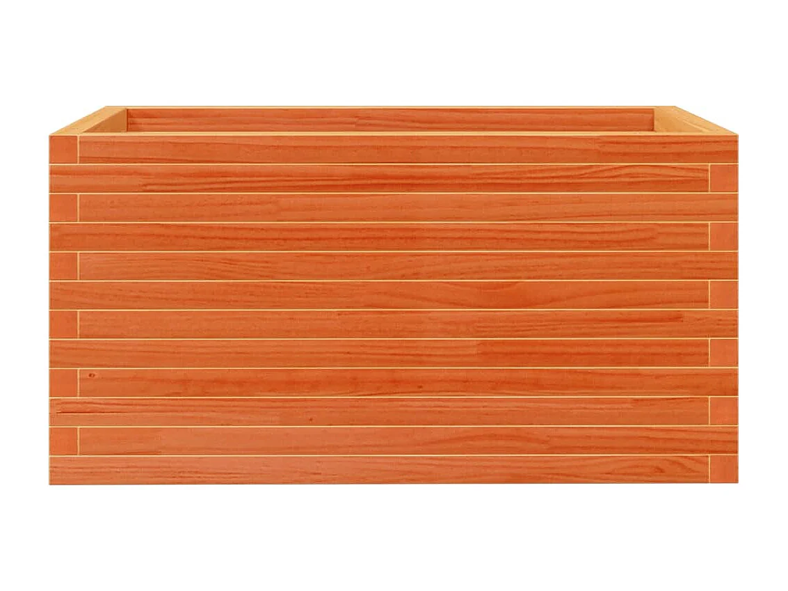Jardinière cire marron 90x60x45,5 cm bois de pin massif
