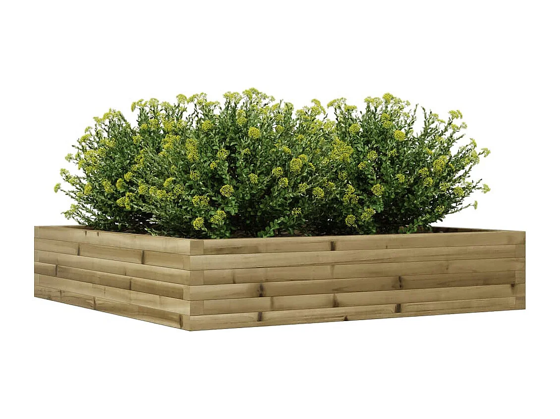 Jardinière 110x110x23 cm bois de pin imprégné