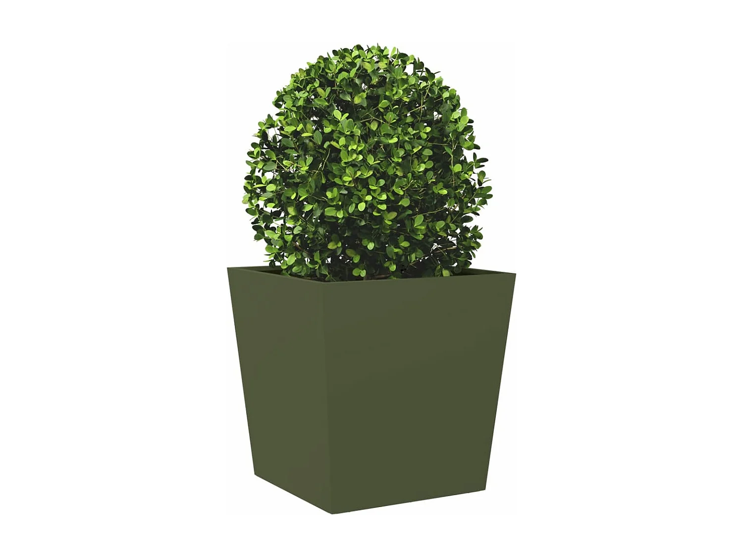 Jardinières 2 pcs vert olive 50x50x50 cm acier