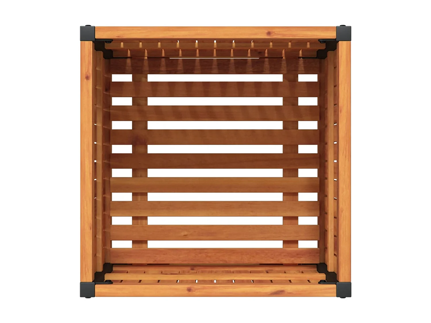 Jardinière 45x45x44 cm bois massif d'acacia et acier