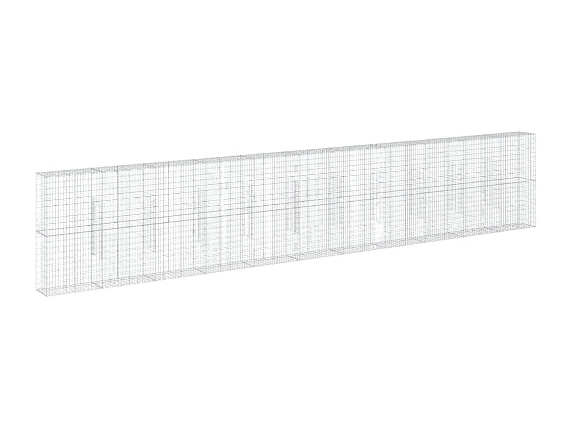Panier gabion avec couvercle 1100x50x200 cm fer galvanisé