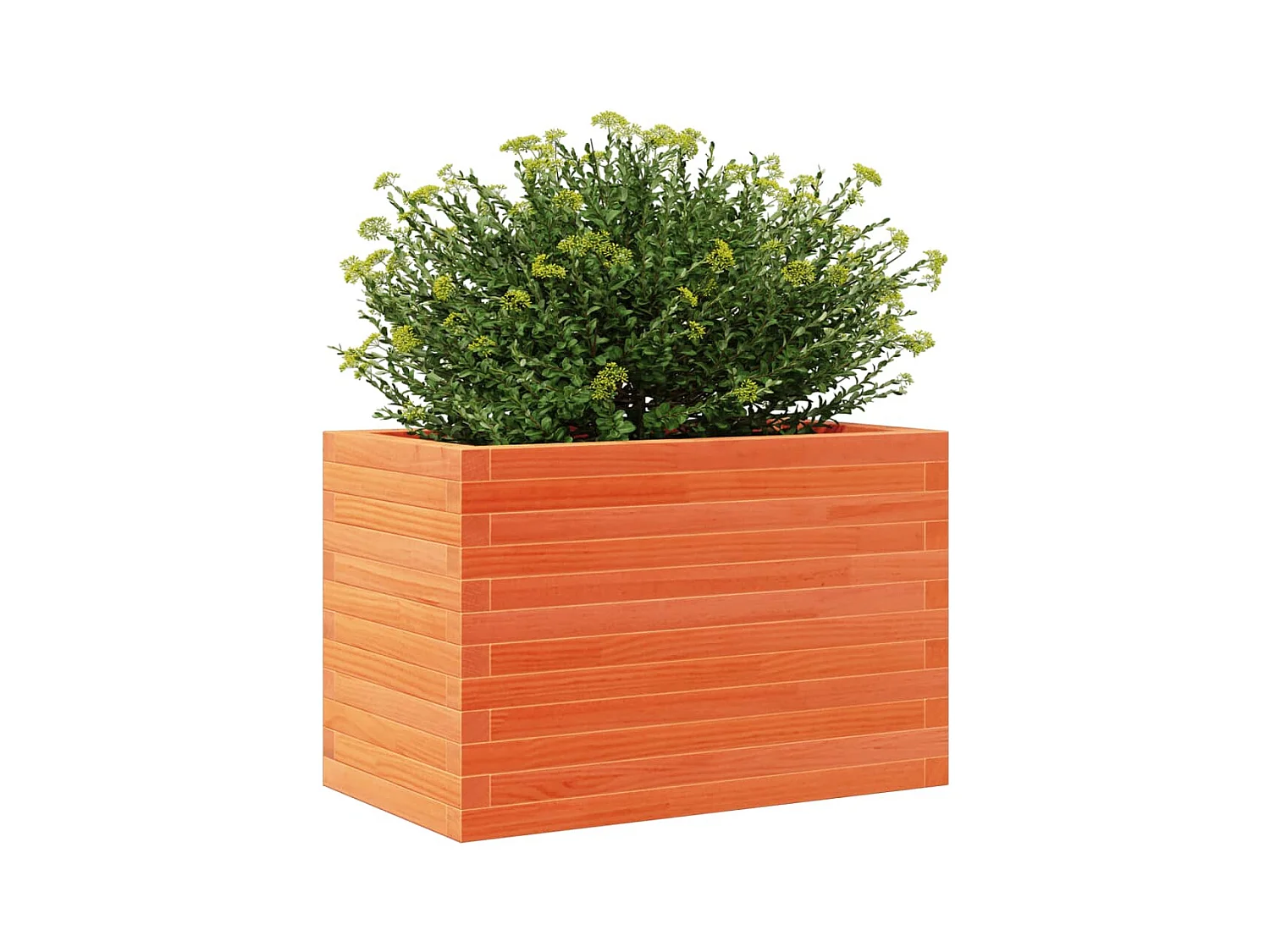 Jardinière cire marron 70x40x46 cm bois de pin massif