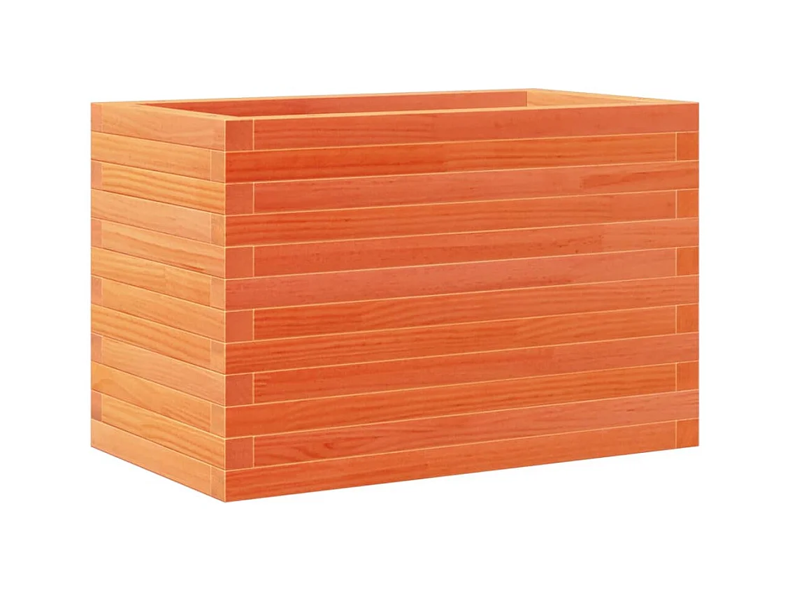 Jardinière cire marron 70x40x46 cm bois de pin massif