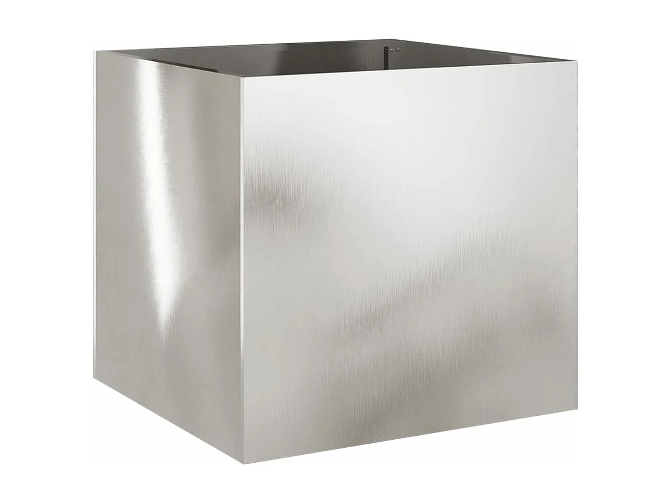 Vasos/floreiras 2 pcs 49x47x46 cm aço inoxidável prateado