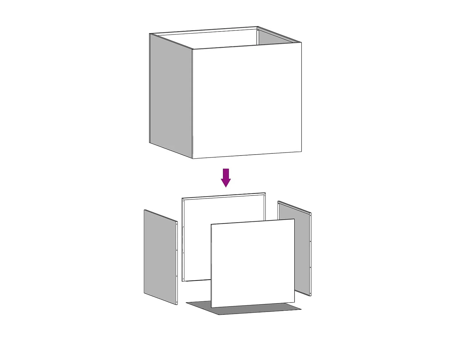Vasos/floreiras 2 pcs 49x47x46 cm aço inoxidável prateado