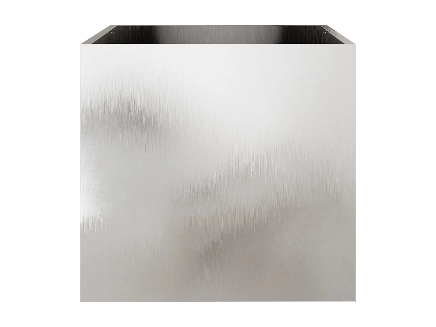 Pflanzkübel 2 Stk. Silbern 49x47x46 cm Edelstahl