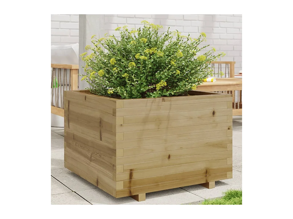 Plantenbak 70x70x49,5 cm geïmpregneerd grenenhout
