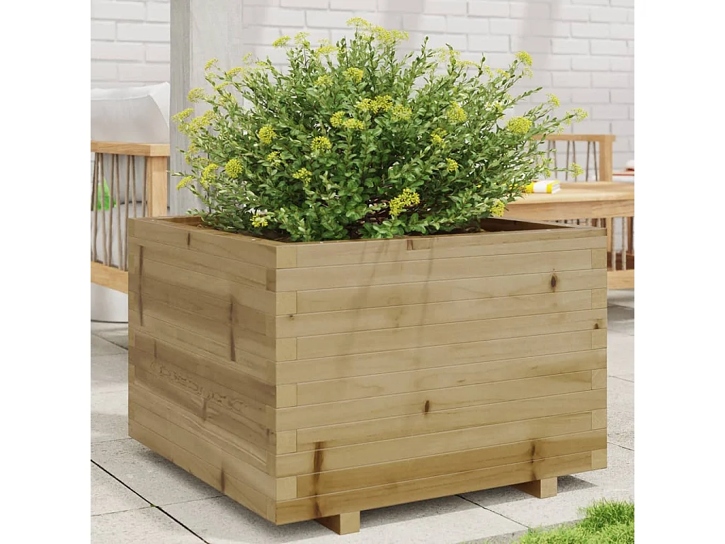 Jardinière 70x70x49,5 cm bois de pin imprégné