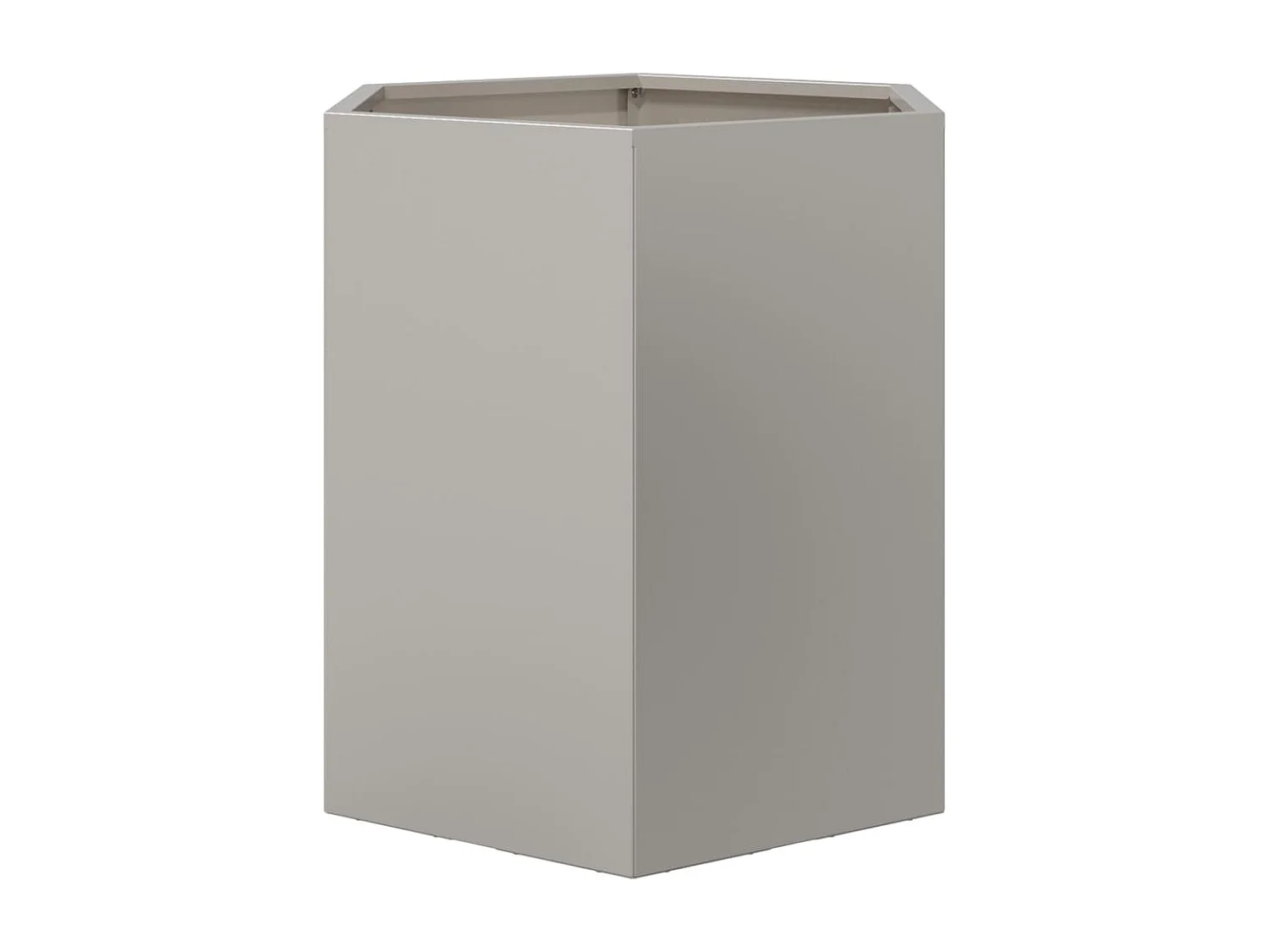 Plantenbak zeshoek 46x40x45 cm roestvrijstaal