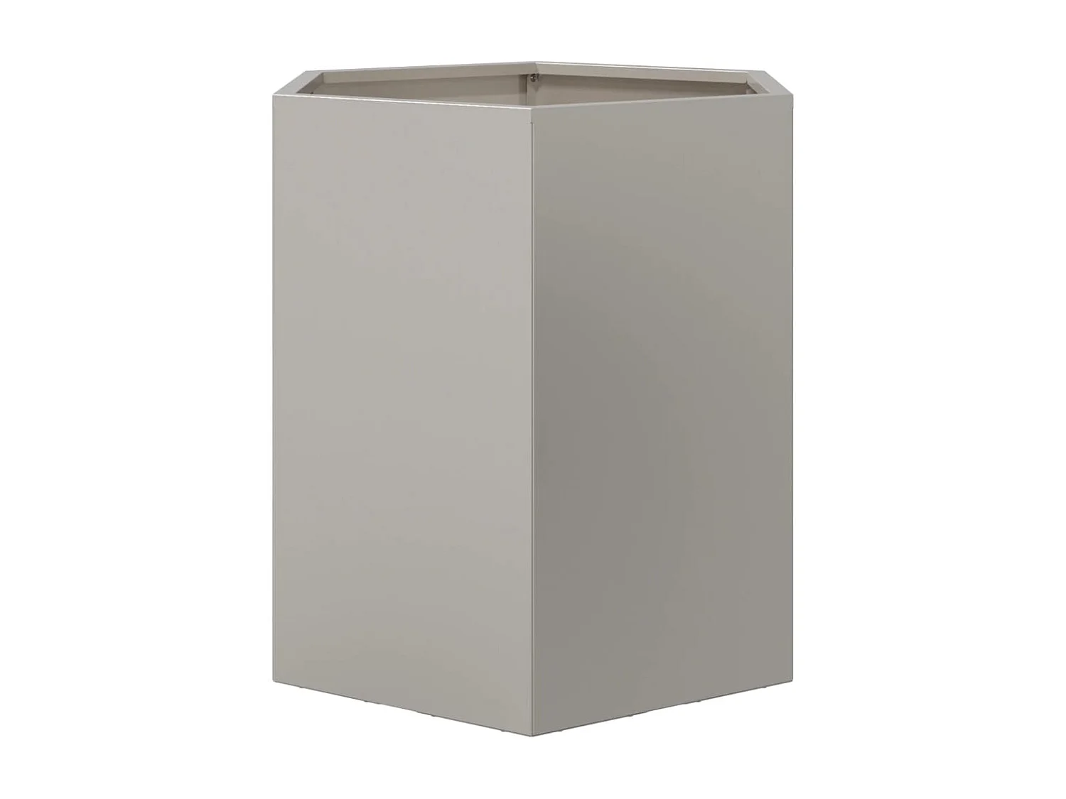 Vaso/floreira de jardim hexagonal 46x40x45 cm aço inoxidável