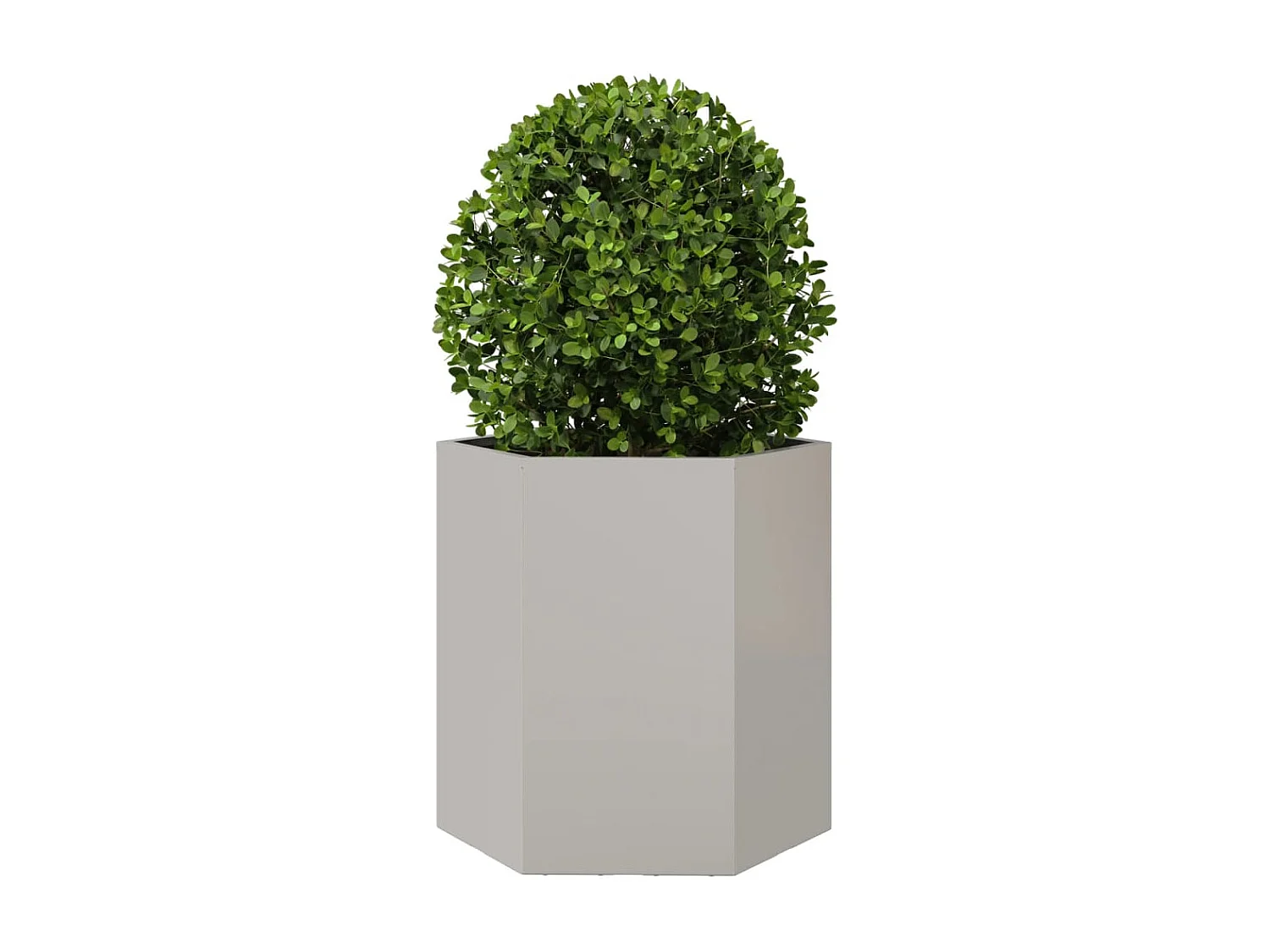 Vaso/floreira de jardim hexagonal 46x40x45 cm aço inoxidável