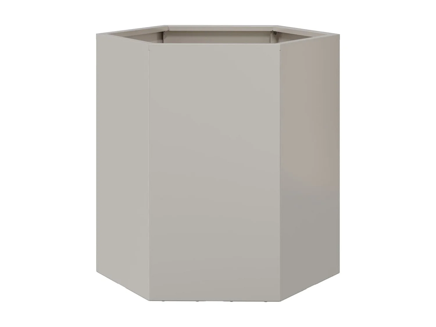 Vaso/floreira de jardim hexagonal 46x40x45 cm aço inoxidável