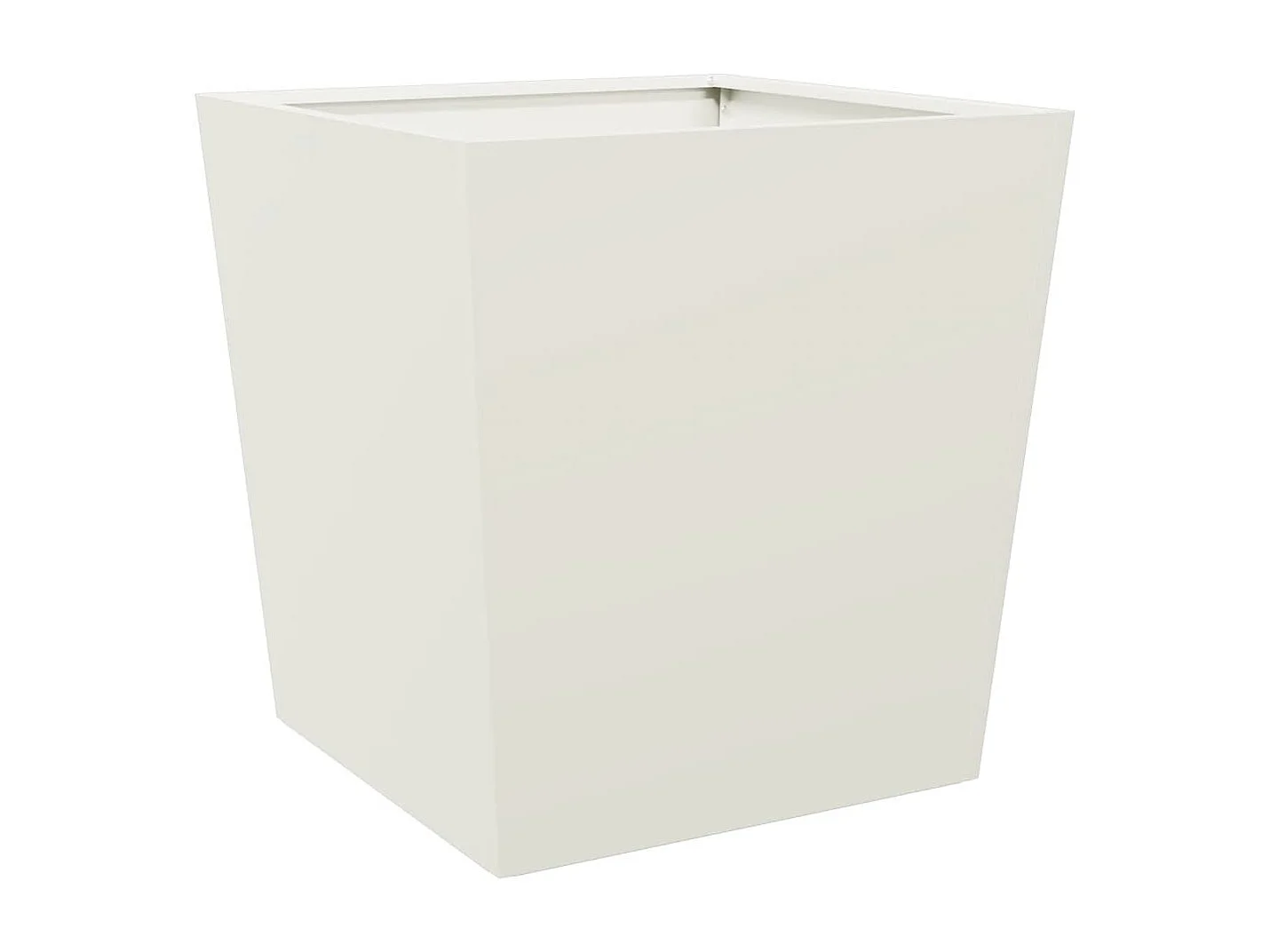 Vaso/floreira de jardim 2 pcs 50x50x50 cm aço branco