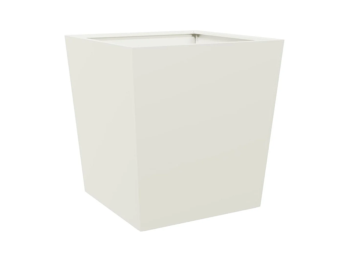 Jardinières 2 pcs blanc 50x50x50 cm acier