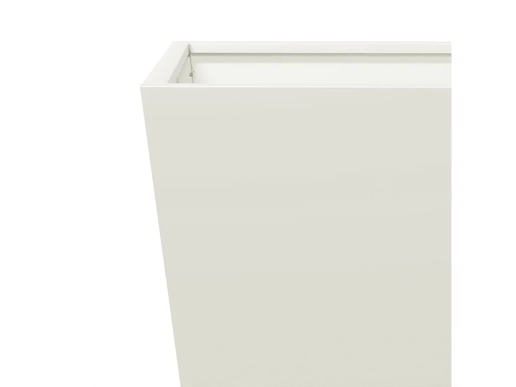 Vaso/floreira de jardim 2 pcs 50x50x50 cm aço branco