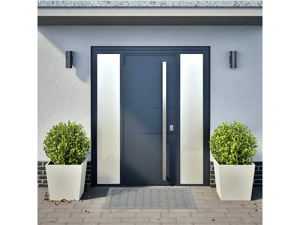 Jardinières 2 pcs blanc 50x50x50 cm acier