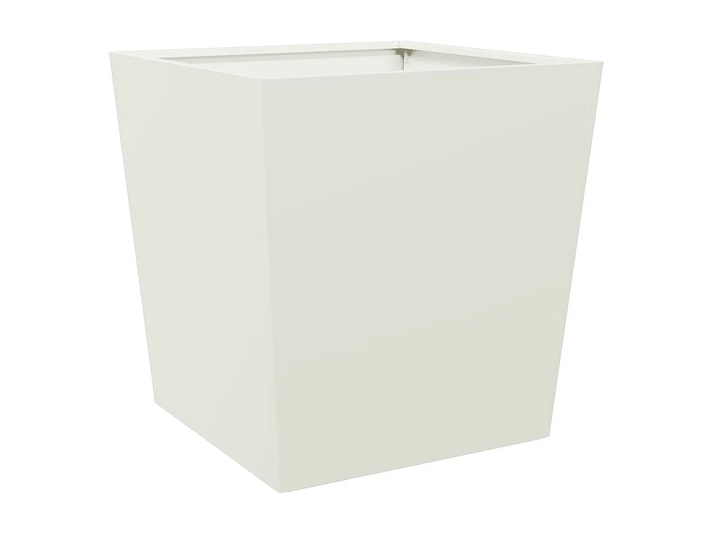 Jardinières 2 pcs blanc 50x50x50 cm acier