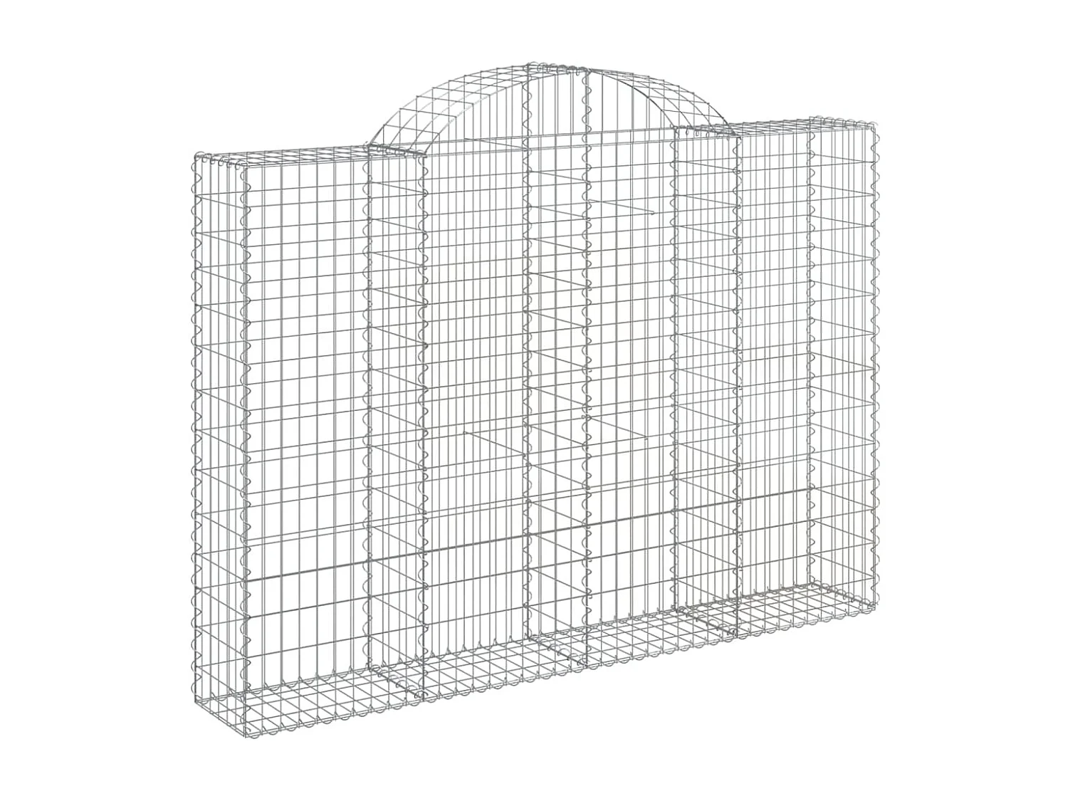 Paniers à gabions arqués 20 pcs 200x30x140/160 cm Fer galvanisé