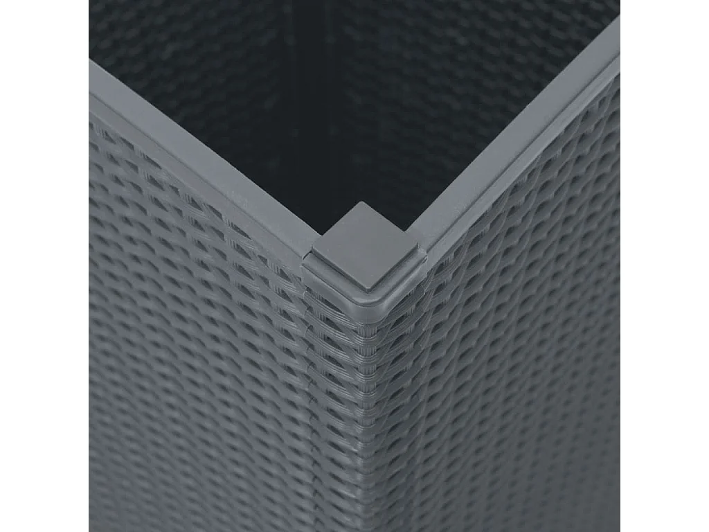 Jardinières 2 pcs bleu gris 32,5x32,5x57 cm PP