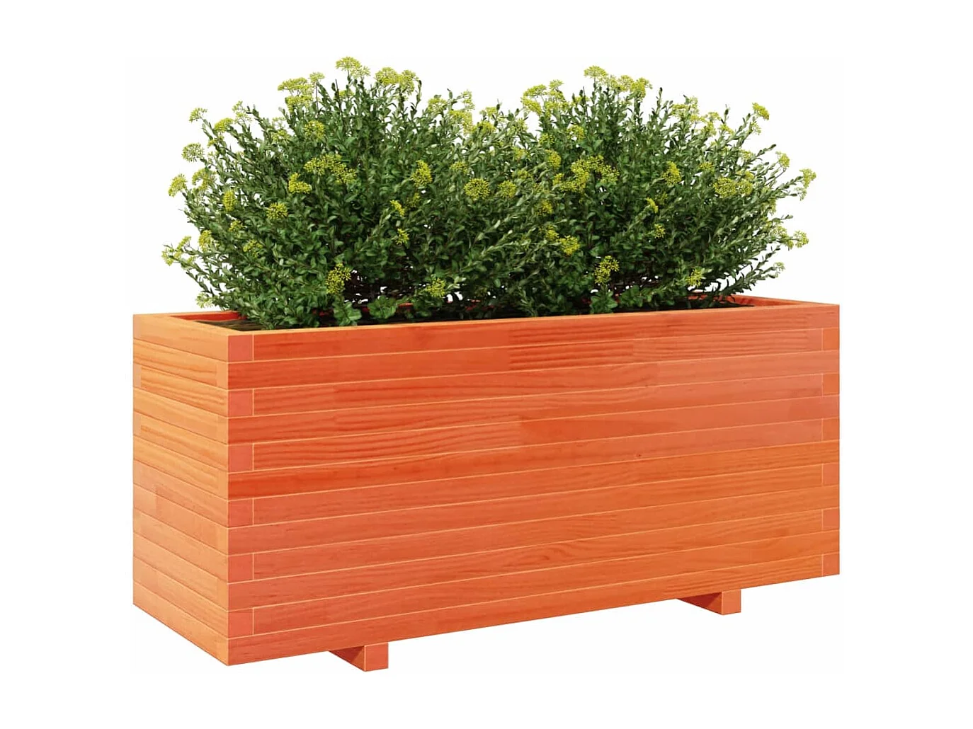 Plantenbak 110x40x49,5 cm massief grenenhout wasbruin