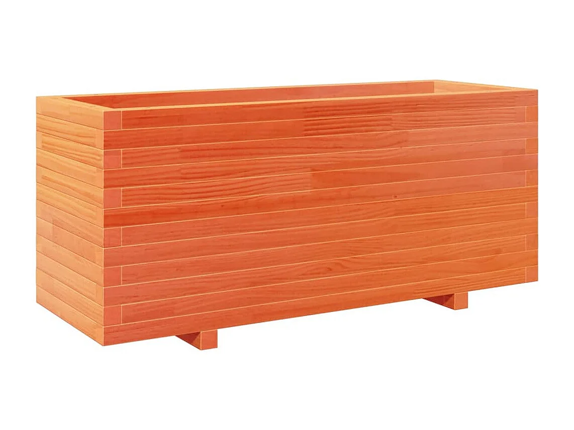 Plantenbak 110x40x49,5 cm massief grenenhout wasbruin