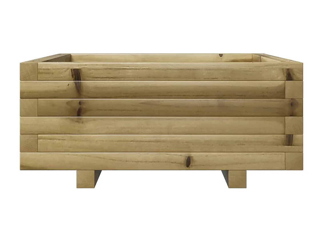 Jardinière 60x60x26,5 cm bois de pin imprégné