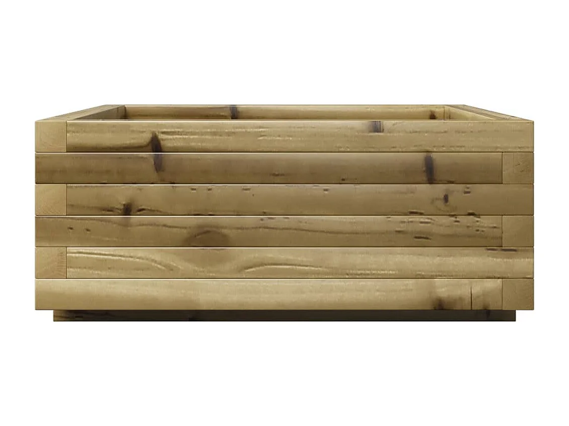 Jardinière 60x60x26,5 cm bois de pin imprégné
