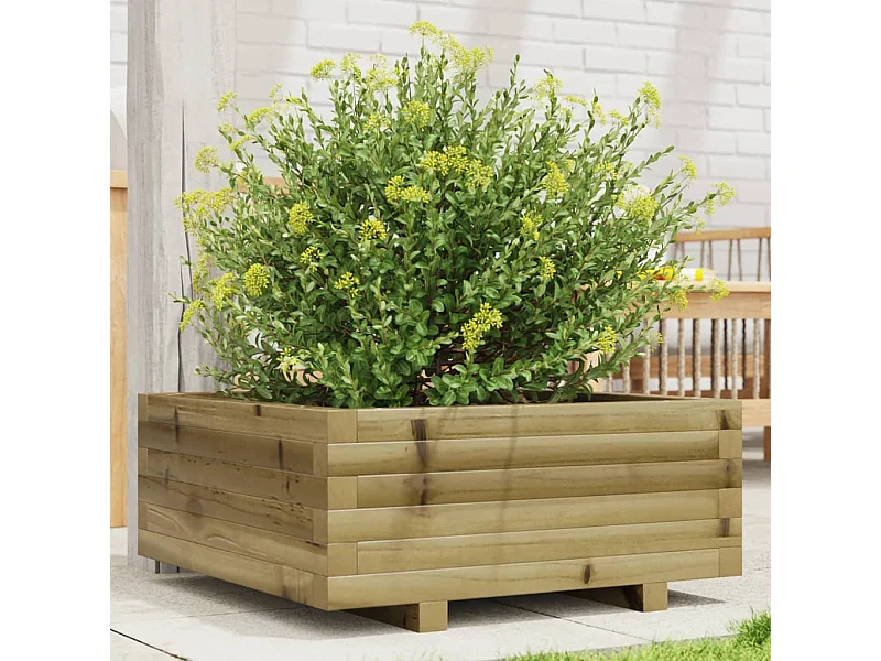 Jardinière 60x60x26,5 cm bois de pin imprégné