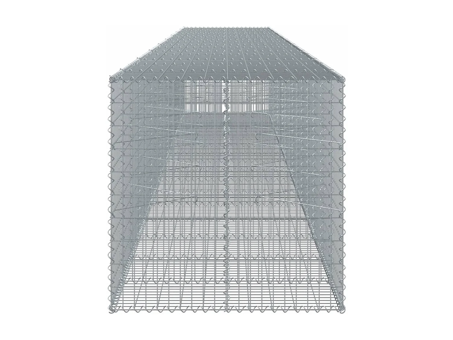 Schanskorf 850x100x100 cm gegalvaniseerd ijzer zilverkleurig