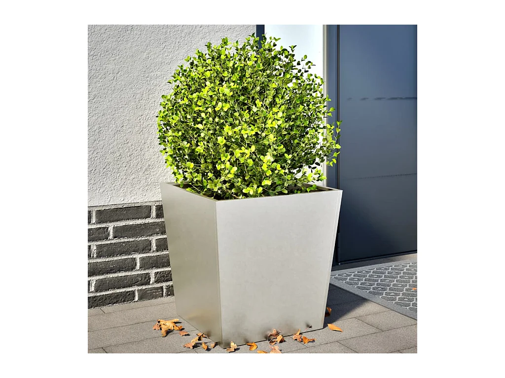 Jardinières 2 pcs 50x50x50 cm acier inoxydable