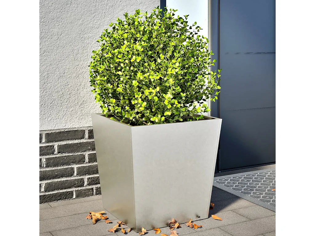 Jardinières 2 pcs 50x50x50 cm acier inoxydable