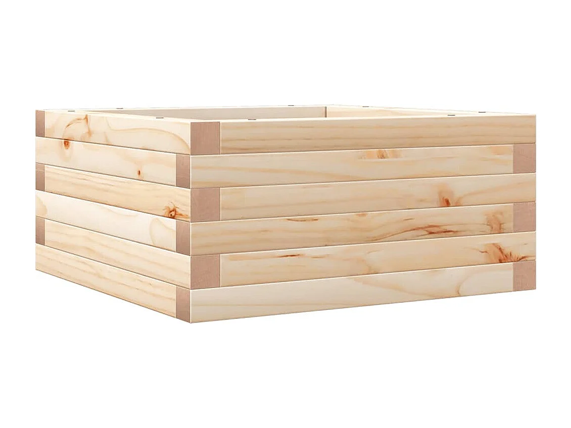 Fioriera da Giardino 50x50x23 cm in Legno Massello di Pino