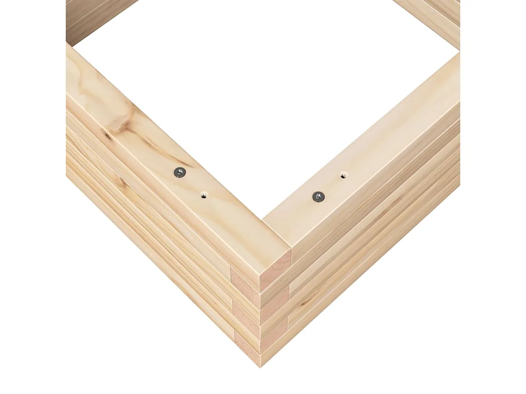 Fioriera da Giardino 50x50x23 cm in Legno Massello di Pino