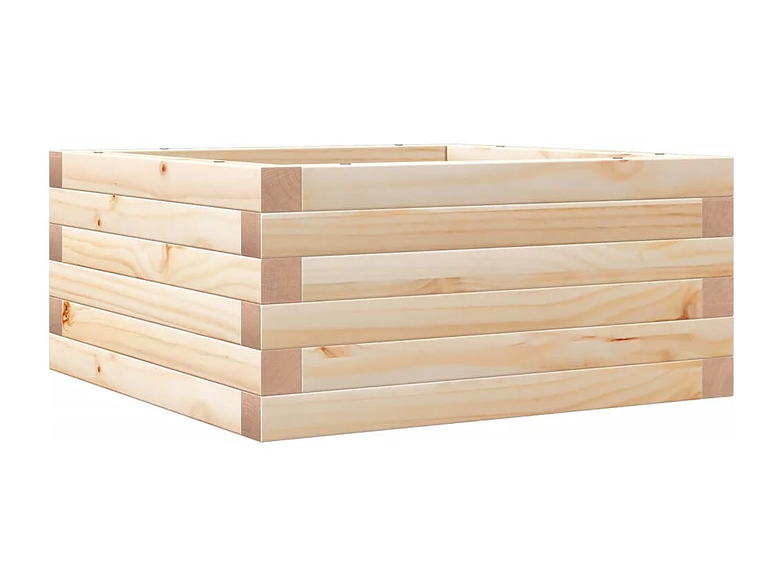 Jardinière 50x50x23 cm bois de pin massif