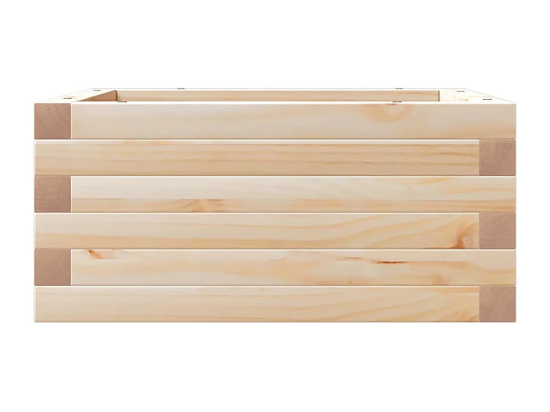 Jardinière 50x50x23 cm bois de pin massif