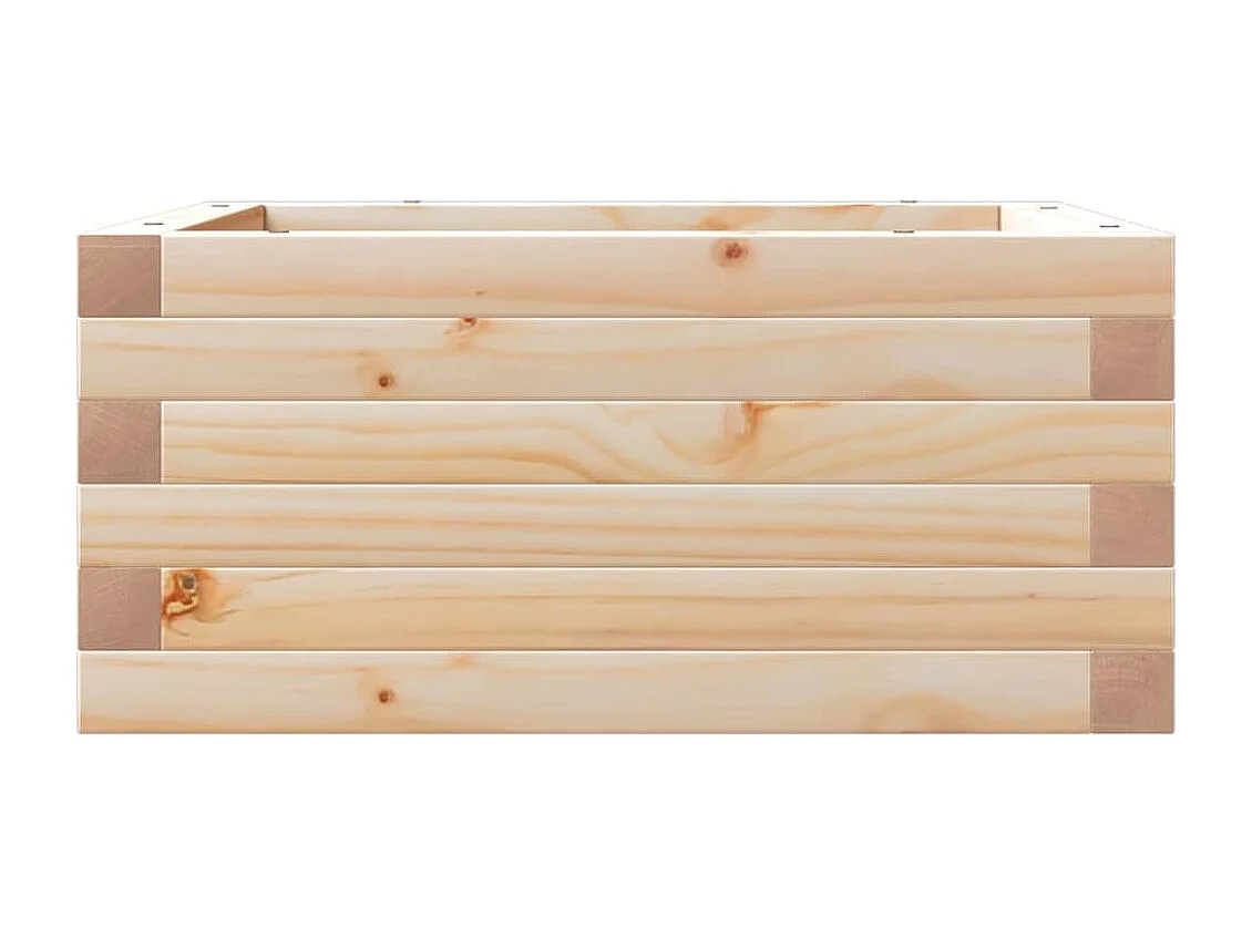 Jardinière 50x50x23 cm bois de pin massif