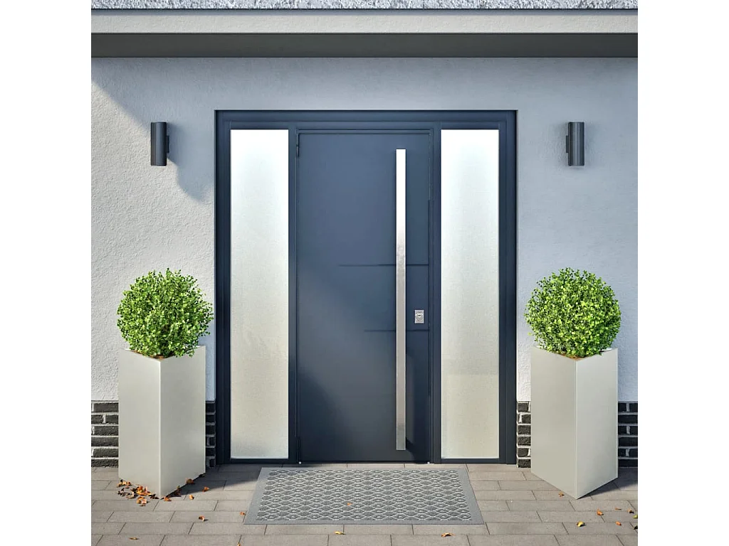 Jardinières 2 pcs triangulaire 50x43x75 cm acier inoxydable