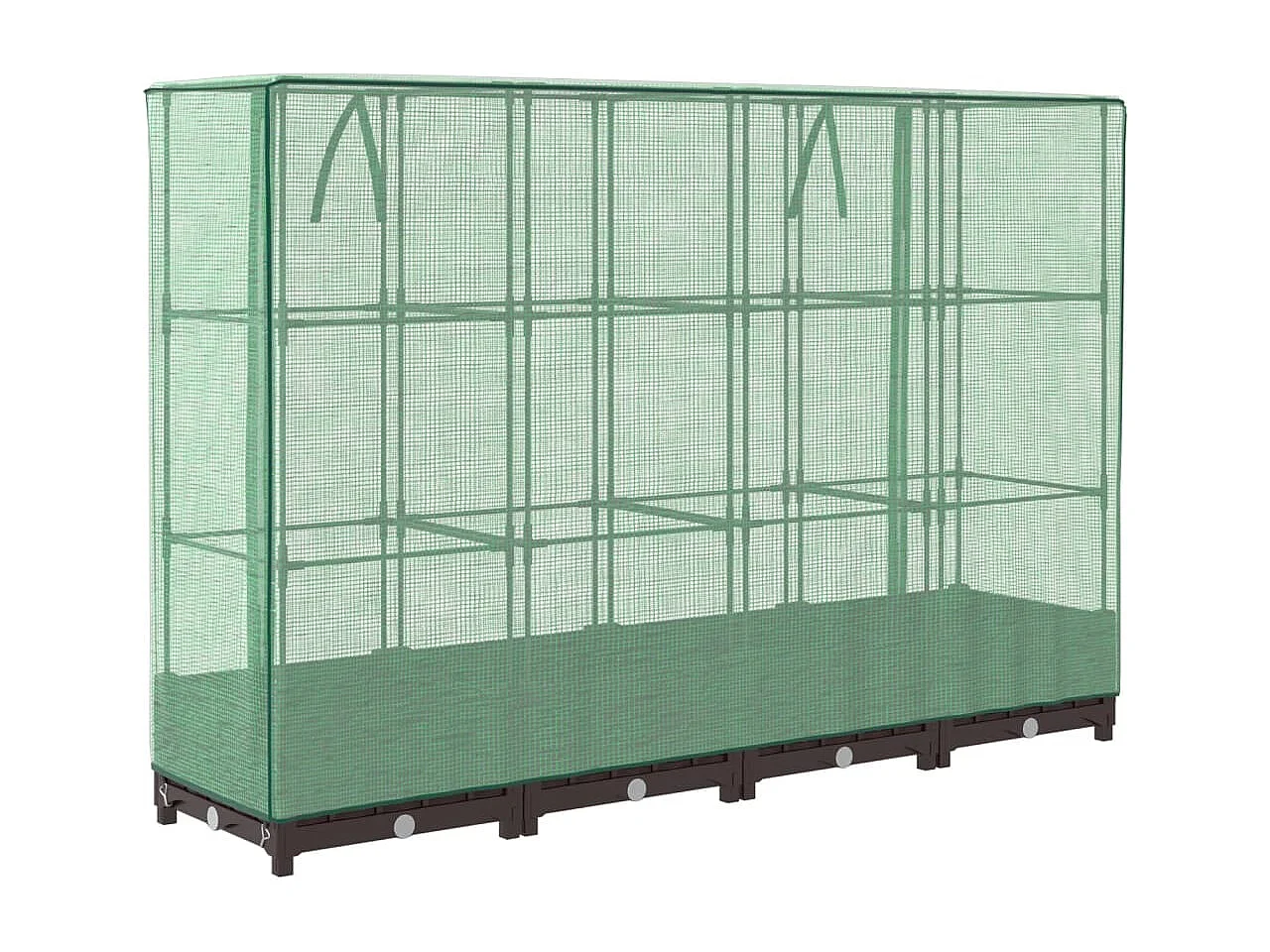 Jardinière surélevée avec housse aspect rotin 160x40x123 cm