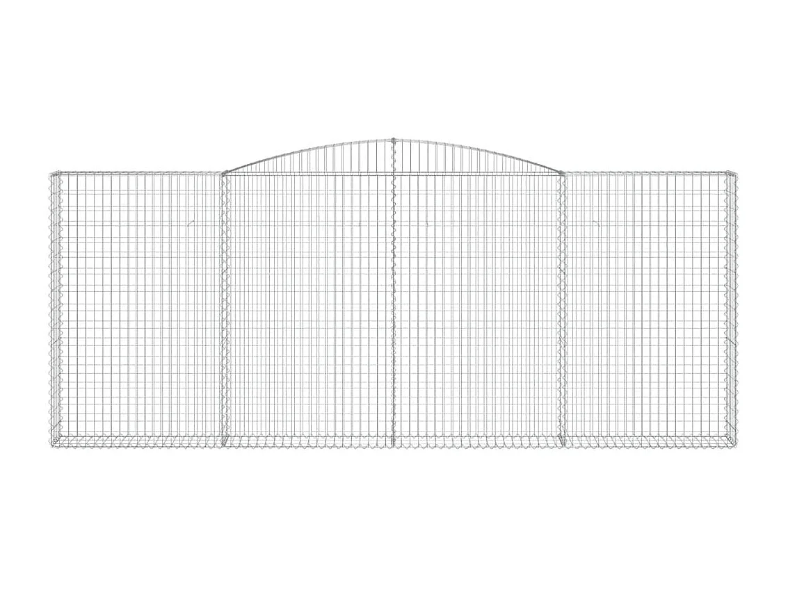 Cestos gabião arqueados 8pcs 400x30x160/180cm ferro galvanizado